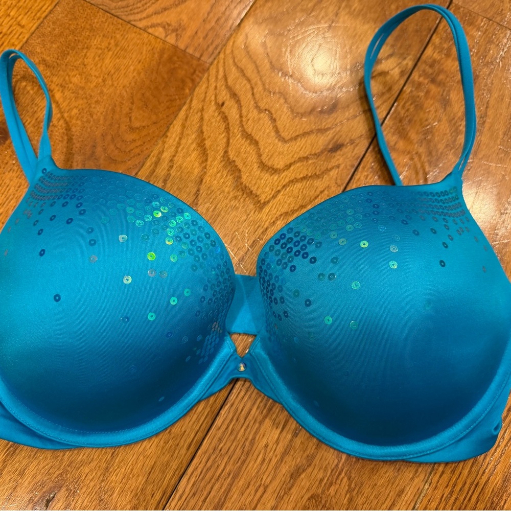 Victoria Secret Teal Sequin Very Sexy Push up bra